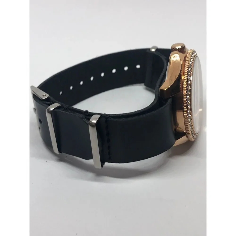 Fossil AM4483 Women's Leather Analog Dial Quartz Watch With Custom Band RK374